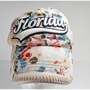 Robin Ruth Florida Snapback Hat Floral Quilt Front Adjustable Baseball Cap